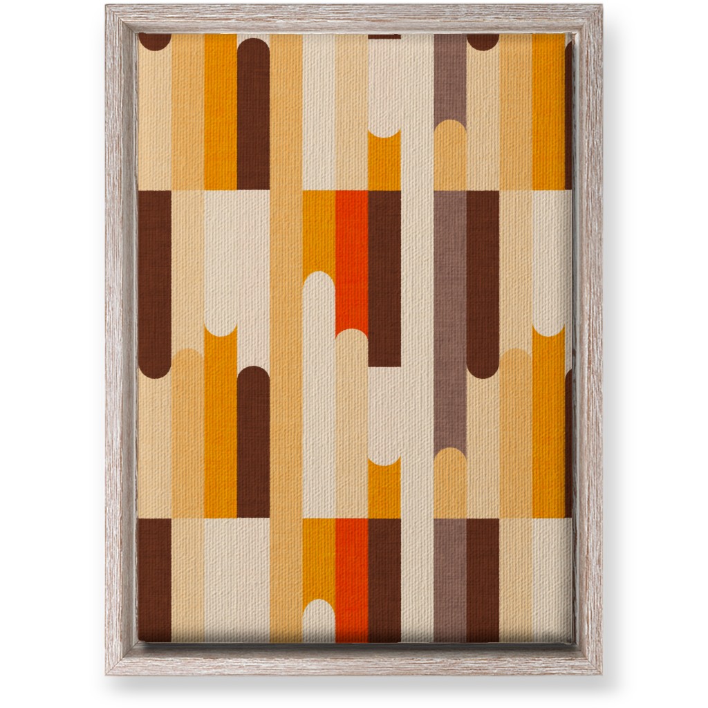 Retro Colors Blocks - Warm Wall Art, Rustic, Single piece, Canvas, 10x14, Multicolor