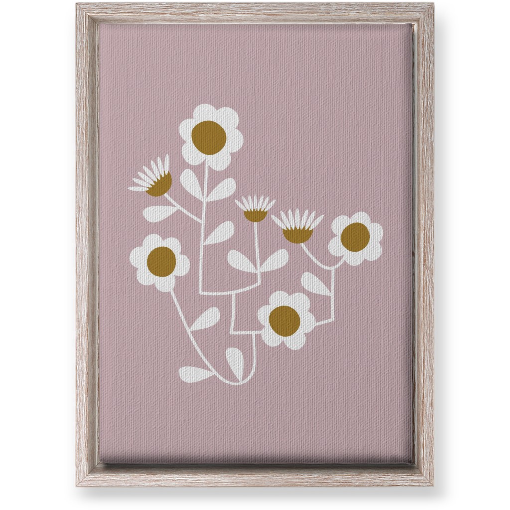 Mod Hanging Floral Wall Art, Rustic, Single piece, Canvas, 10x14, Pink