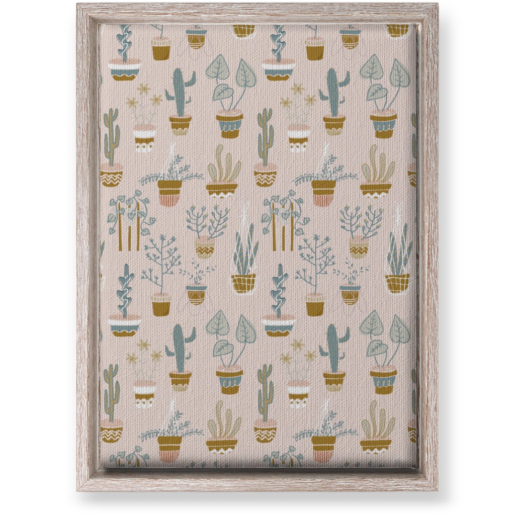 Indoor Plants - Pink Wall Art, Rustic, Single piece, Canvas, 10x14, Pink, Bright Pink