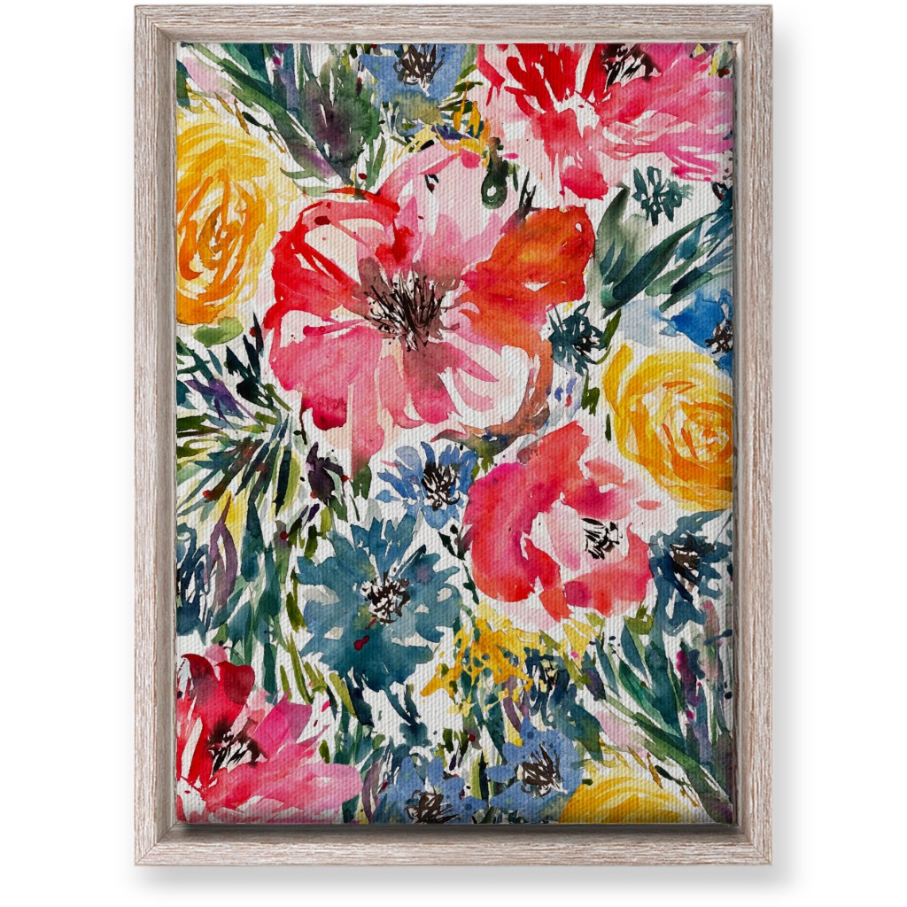 Blair Floral - Multi Wall Art, Rustic, Single piece, Canvas, 10x14, Multicolor