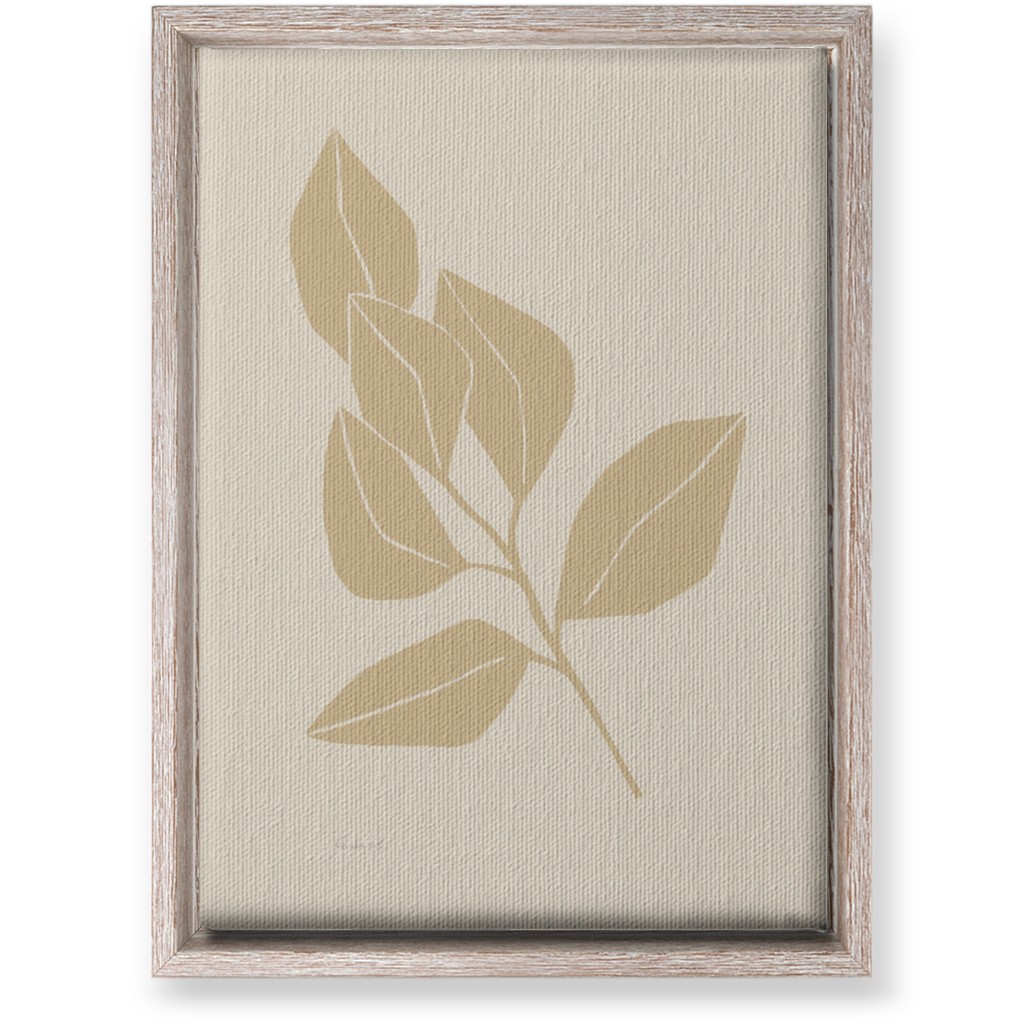 Botanical Ficus - Neutral Wall Art, Rustic, Single piece, Canvas, 10x14, Beige