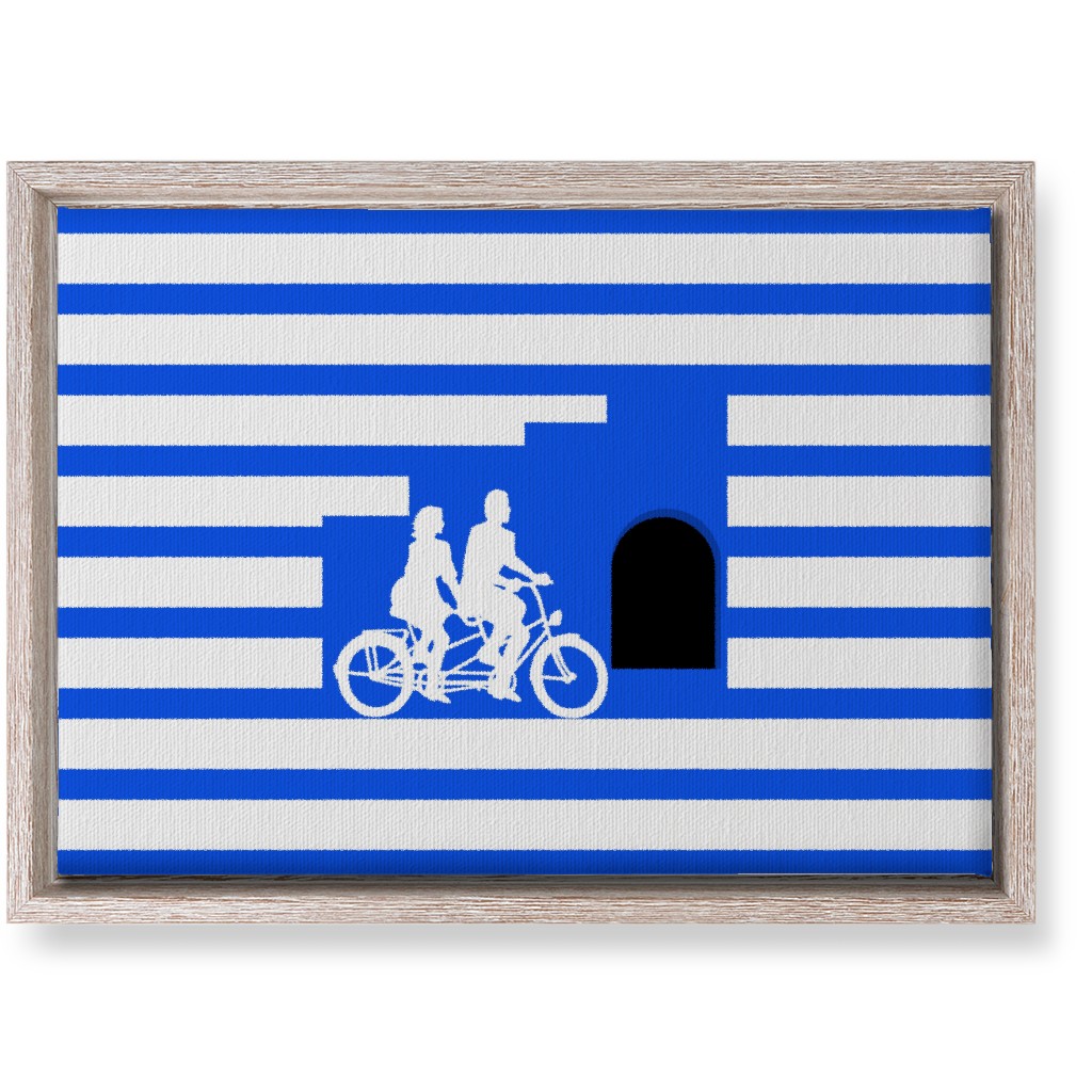 Riders Lovers - Blue Wall Art, Rustic, Single piece, Canvas, 10x14, Blue