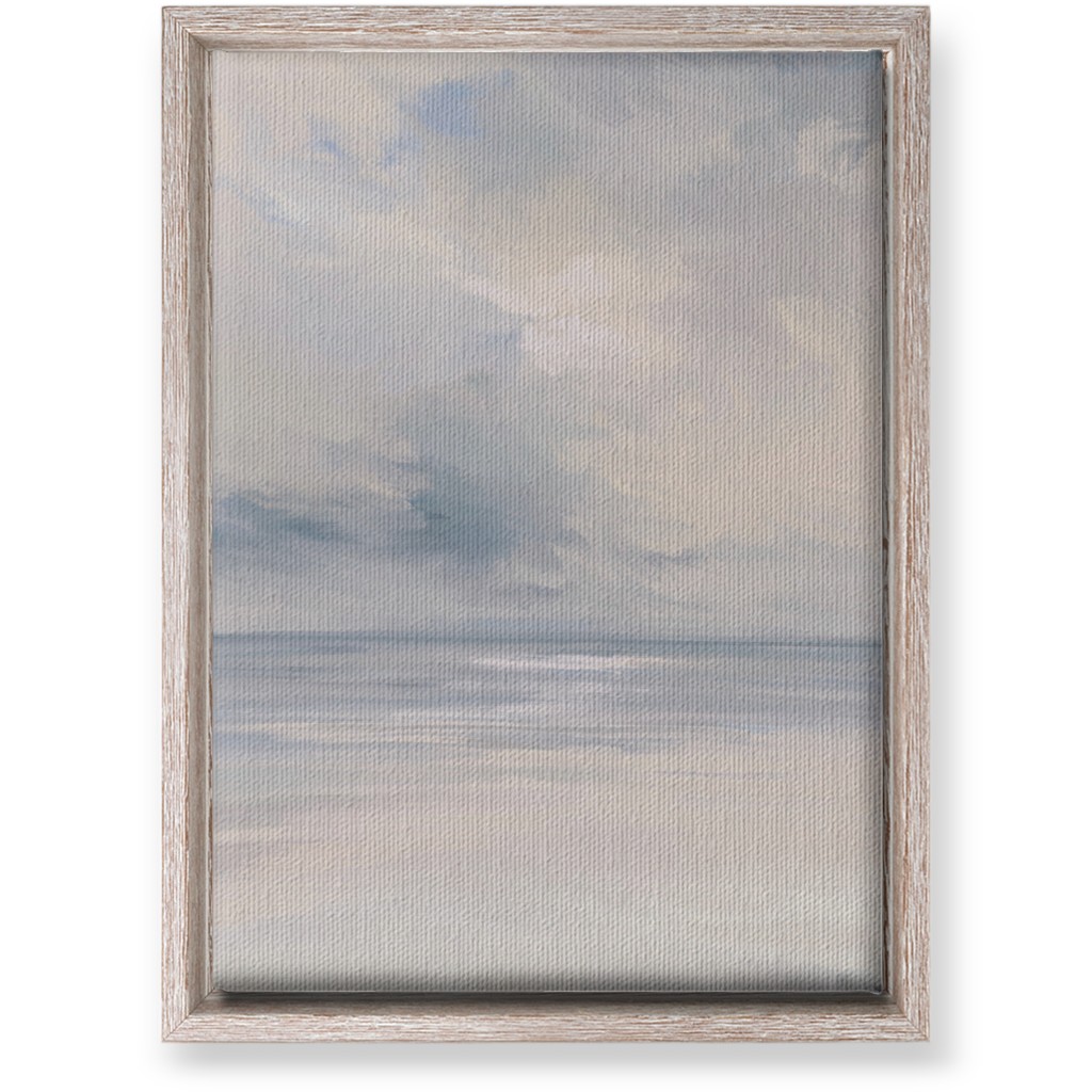 Beach Day - Neutral Wall Art, Rustic, Single piece, Canvas, 10x14, Blue, True Blue