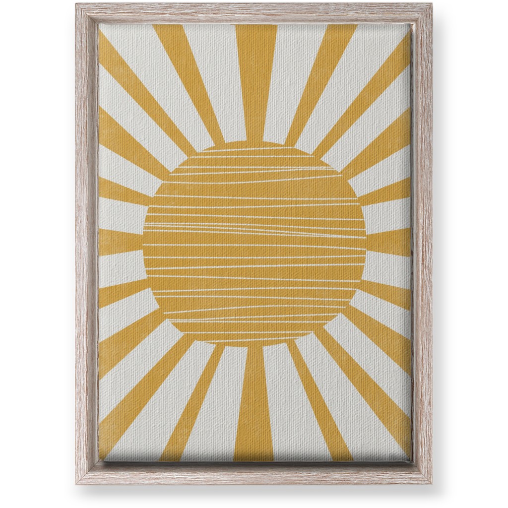Sun Glow - Yellow and Beige Wall Art, Rustic, Single piece, Canvas, 10x14, Yellow, Classic Yellow