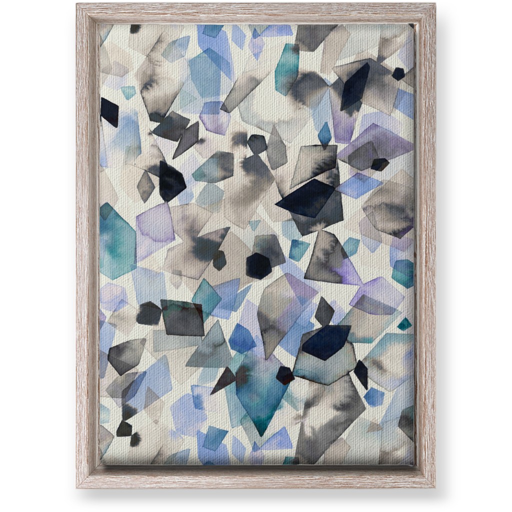 Crystals and Gems Wall Art, Rustic, Single piece, Canvas, 10x14, Blue, Blue Suede