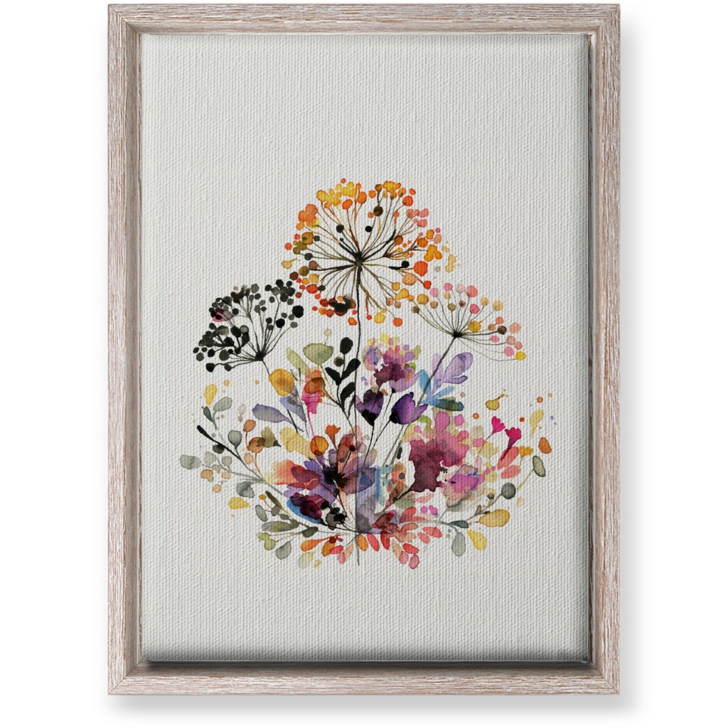 Wild Florals & Grasses - Multi Wall Art, Rustic, Single piece, Canvas, 10x14, Multicolor