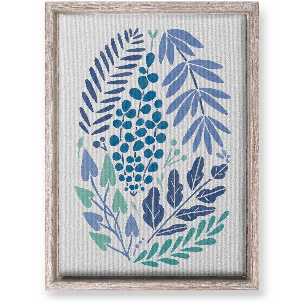 Botanical Composition Wall Art, Rustic, Single piece, Canvas, 10x14, Blue