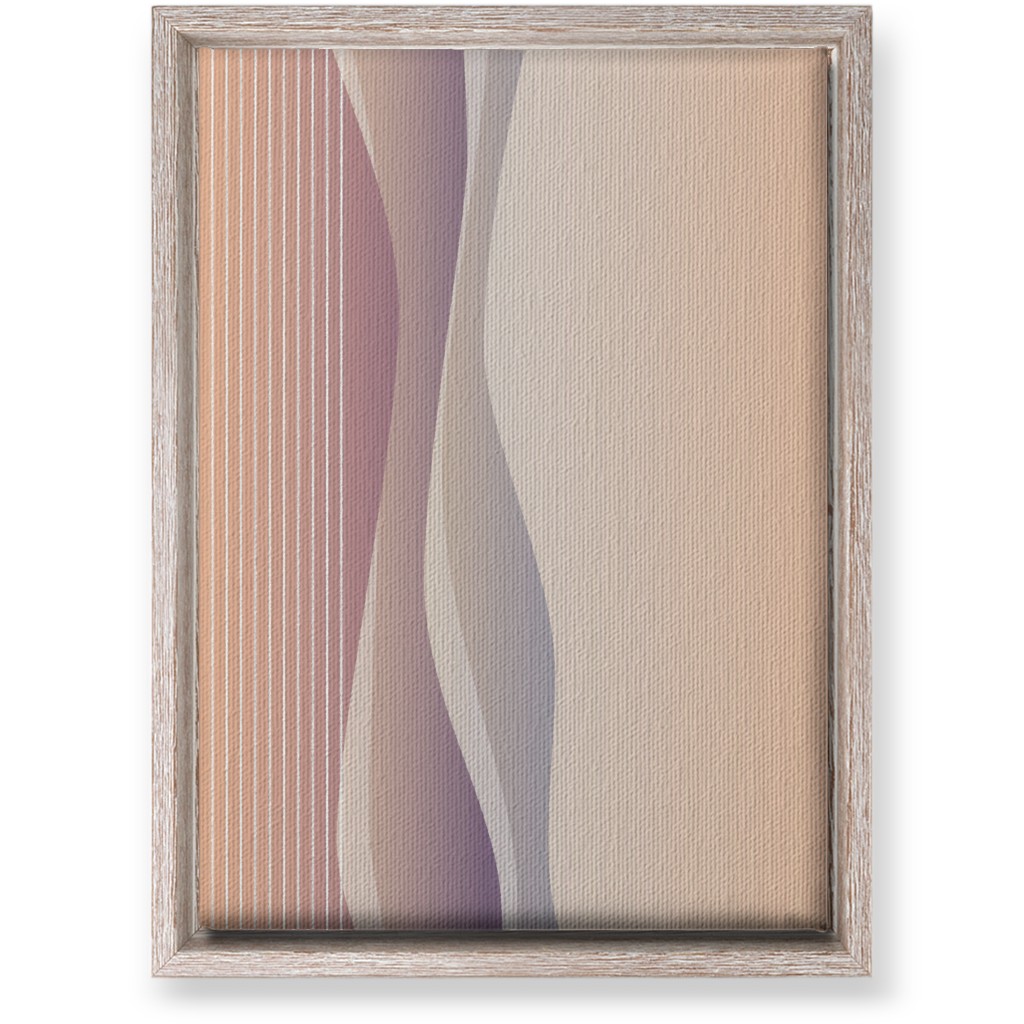 Curves Abstract - Neutral Wall Art, Rustic, Single piece, Canvas, 10x14, Pink