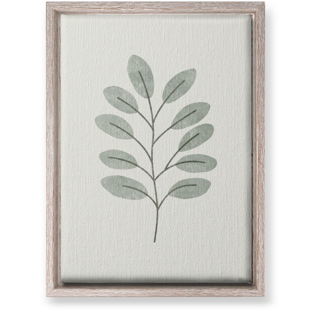 Botanical Greenery - Green Wall Art, Rustic, Single piece, Canvas, 10x14, Gray