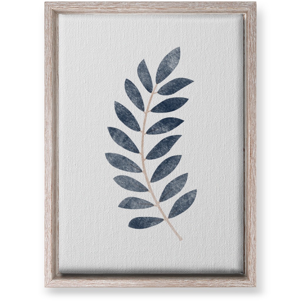 Botanical Leaf Ii Wall Art, Rustic, Single piece, Canvas, 10x14, Blue, Storm
