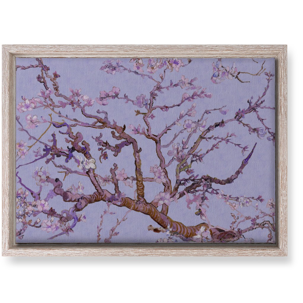 Almond Blossom - Purple Wall Art, Rustic, Single piece, Canvas, 10x14, Purple