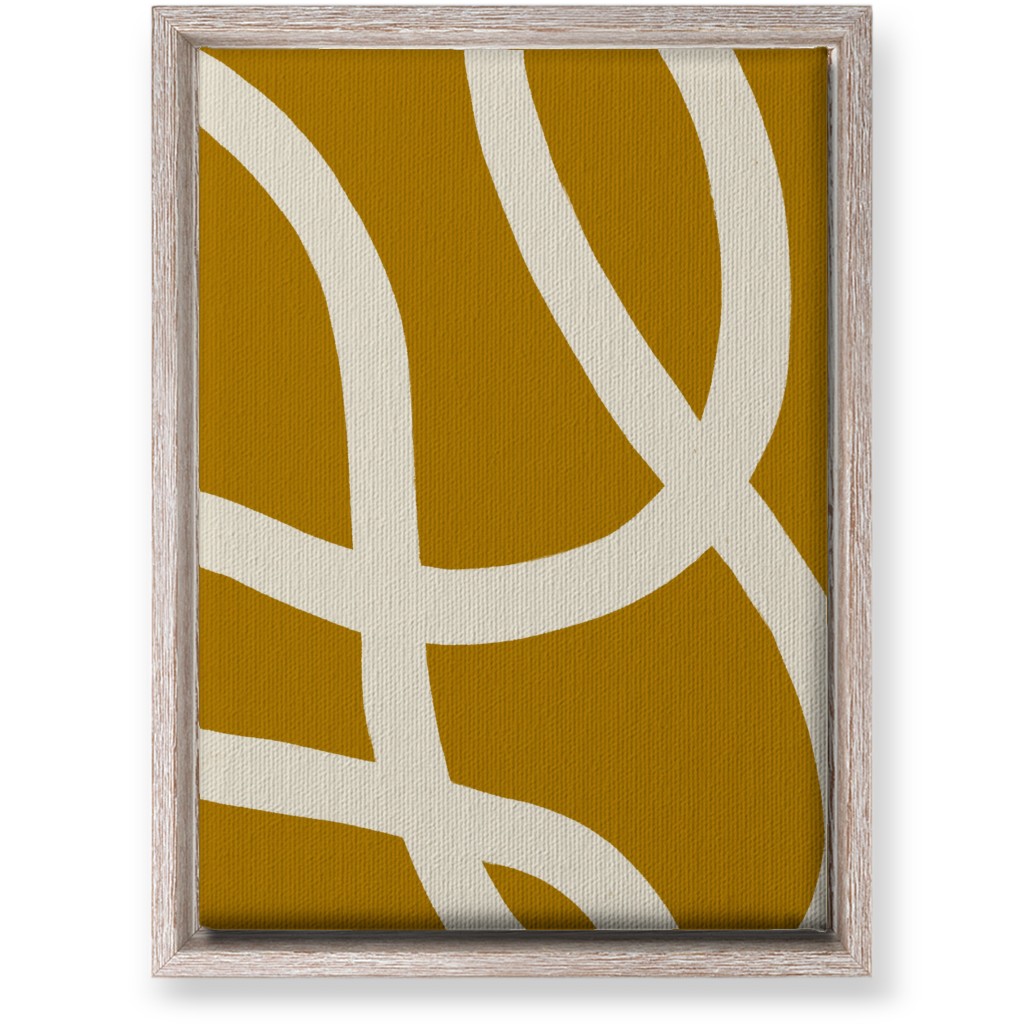 Tangled Brush Strokes I Wall Art, Rustic, Single piece, Canvas, 10x14, Yellow