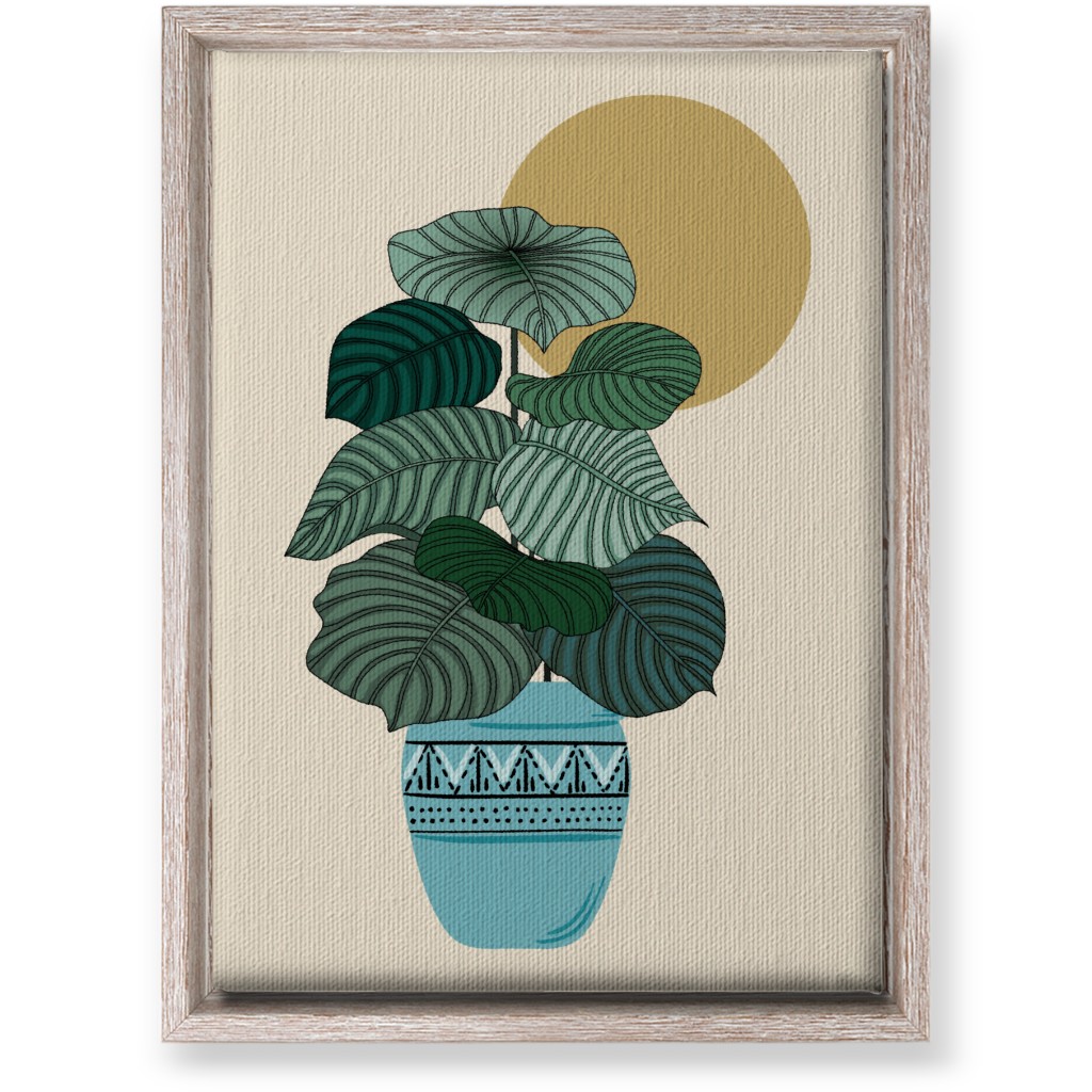 Calla - Green and Beige Wall Art, Rustic, Single piece, Canvas, 10x14, Green, Classic Green