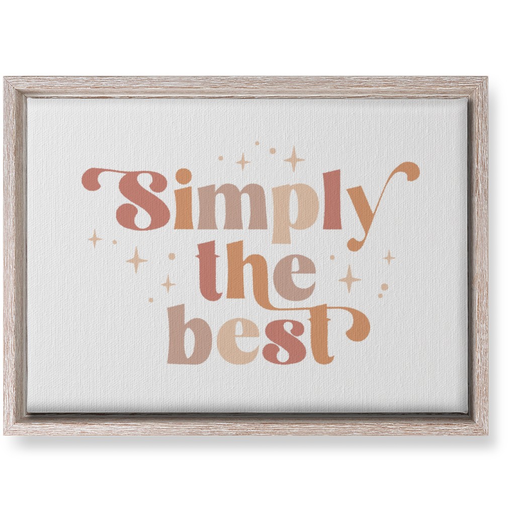Simply the Best Wall Art, Rustic, Single piece, Canvas, 10x14, Pink, Bright Pink