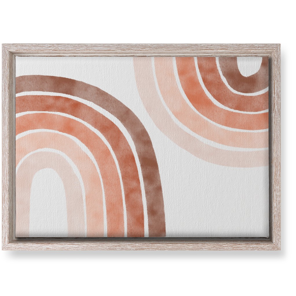 Boho Rainbows - Warm Neutral Wall Art, Rustic, Single piece, Canvas, 10x14, Pink