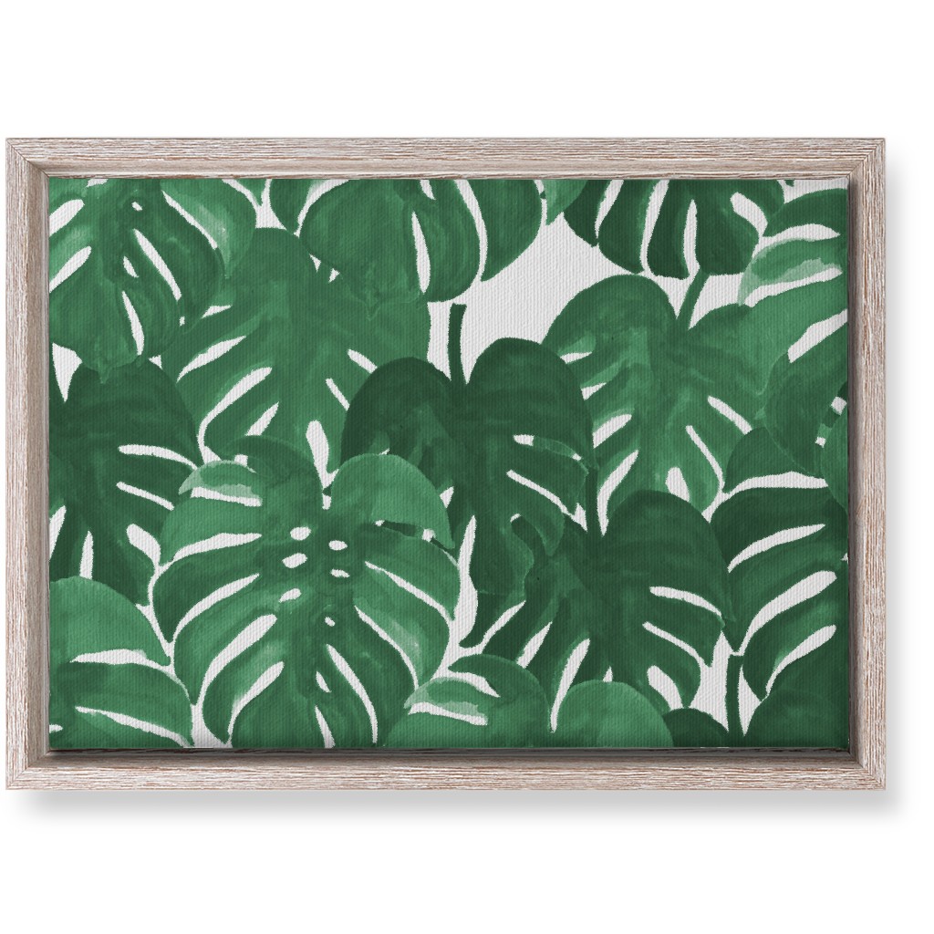 Tropical Palms - Green Wall Art, Rustic, Single piece, Canvas, 10x14, Green