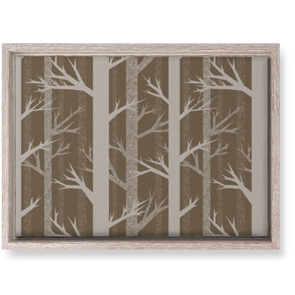 Winter Woods - Fawn Wall Art, Rustic, Single piece, Canvas, 10x14, Brown
