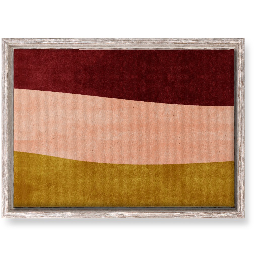 Undulate Horizontal - Warm Wall Art, Rustic, Single piece, Canvas, 10x14, Pink