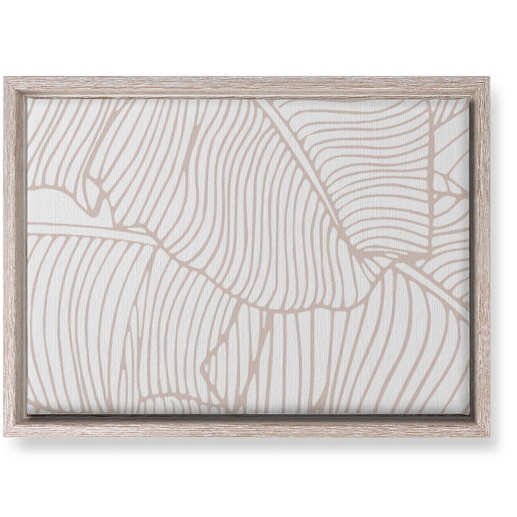 Banana Leaf - Blush Wall Art, Rustic, Single piece, Canvas, 10x14, Beige