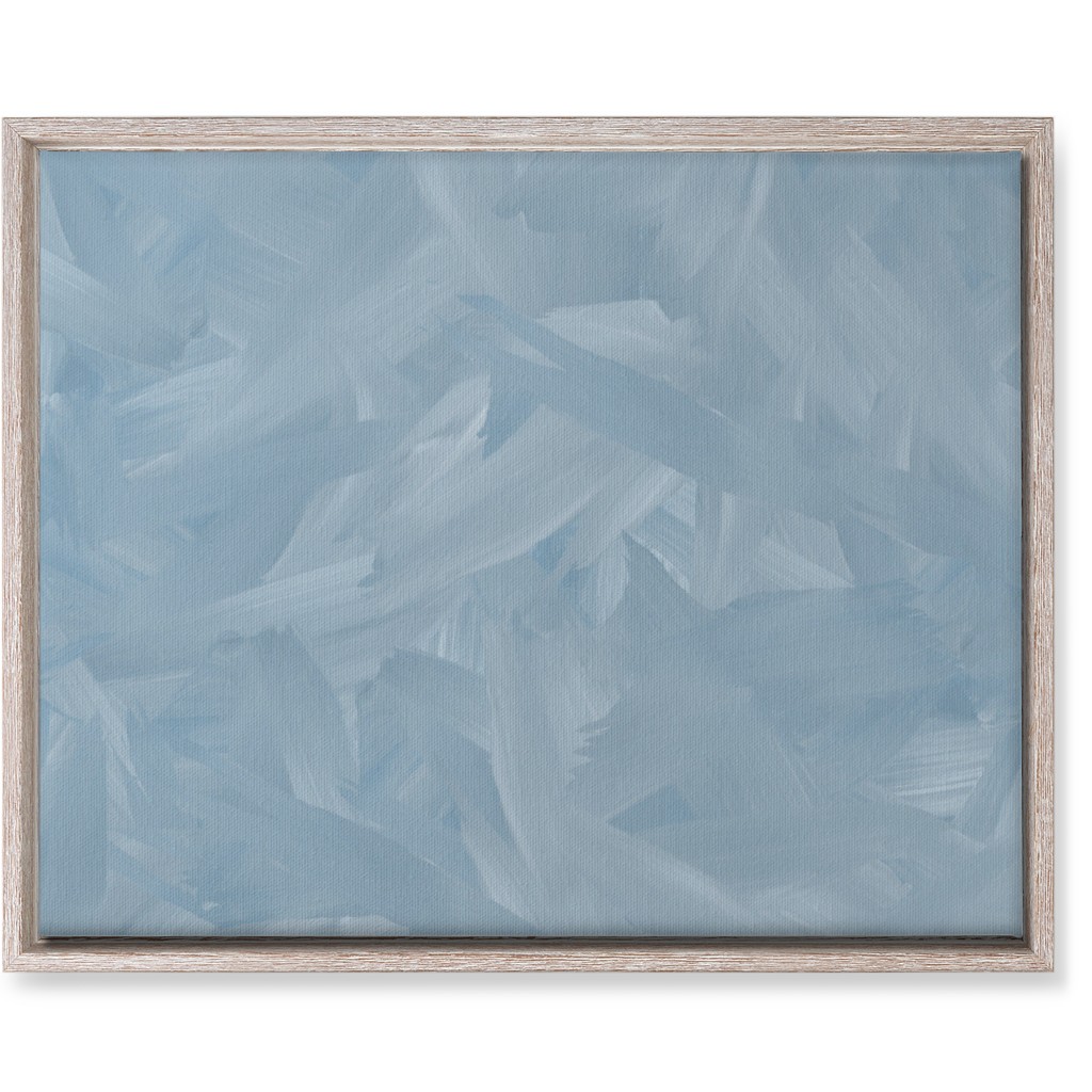 Brushstroke Wash - Light Blue Wall Art, Rustic, Single piece, Canvas, 16x20, Blue