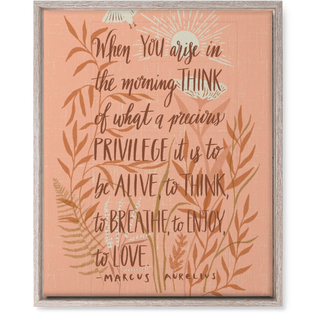 Precious Morning Wall Art, Rustic, Single piece, Canvas, 16x20, Pink, Beige