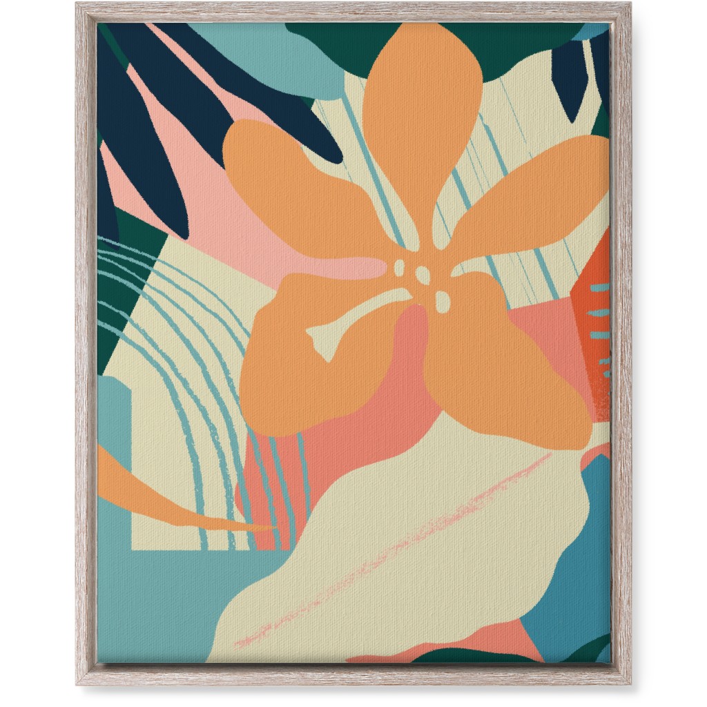 Abstract Magnolia - Multi Wall Art, Rustic, Single piece, Canvas, 16x20, Multicolor