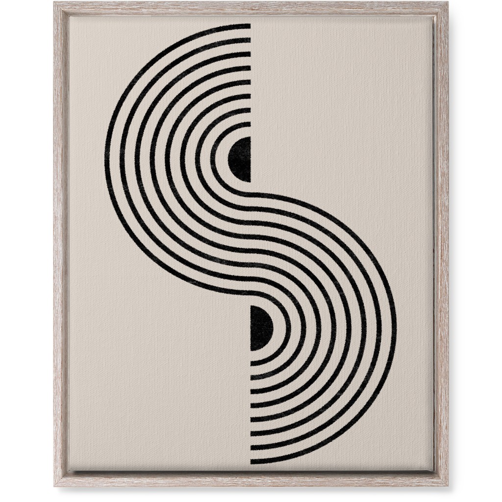 Minimal Geometric Lines - Neutral Wall Art, Rustic, Single piece, Canvas, 16x20, Beige