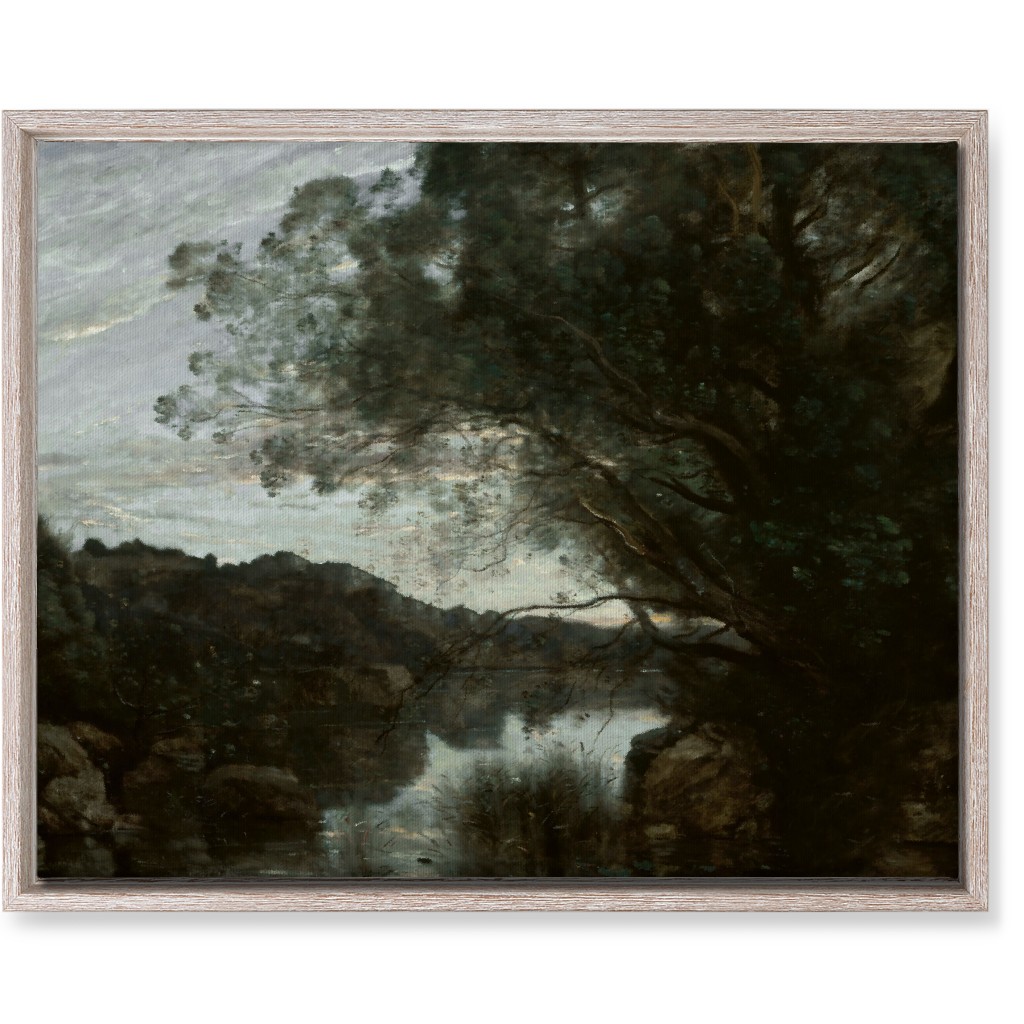 Lakeside Wall Art, Rustic, Single piece, Canvas, 16x20, Green, Classic Green