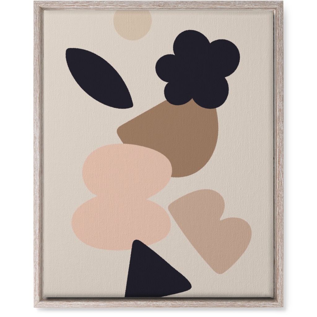 Collage Abstract - Neutral Wall Art, Rustic, Single piece, Canvas, 16x20, Beige, Pearl