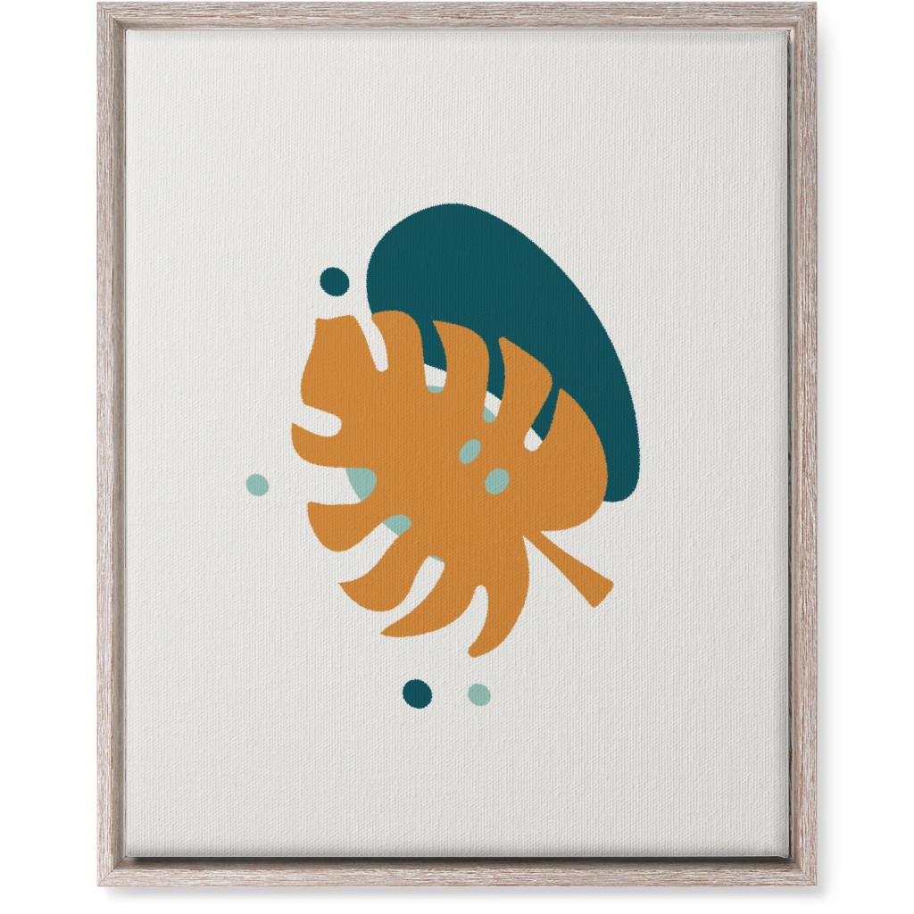 Shapes and Fern Leaf Iii Wall Art, Rustic, Single piece, Canvas, 16x20, Multicolor, Ink Spot