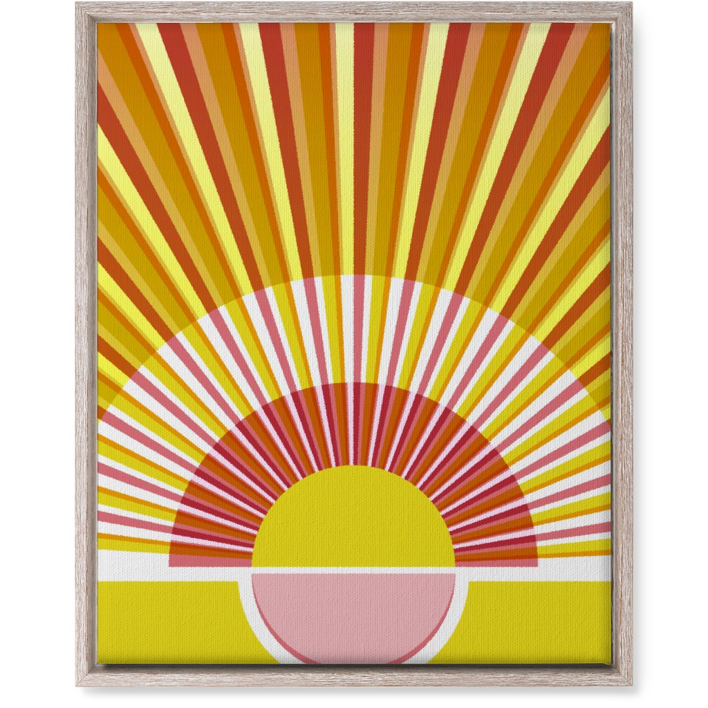 Sunrise Optimism - Warm Wall Art, Rustic, Single piece, Canvas, 16x20, Yellow