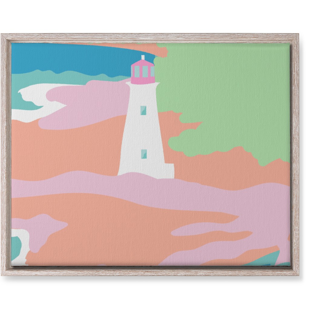 Minimalist Bahamian Lighthouse - Bold Wall Art, Rustic, Single piece, Canvas, 16x20, Multicolor
