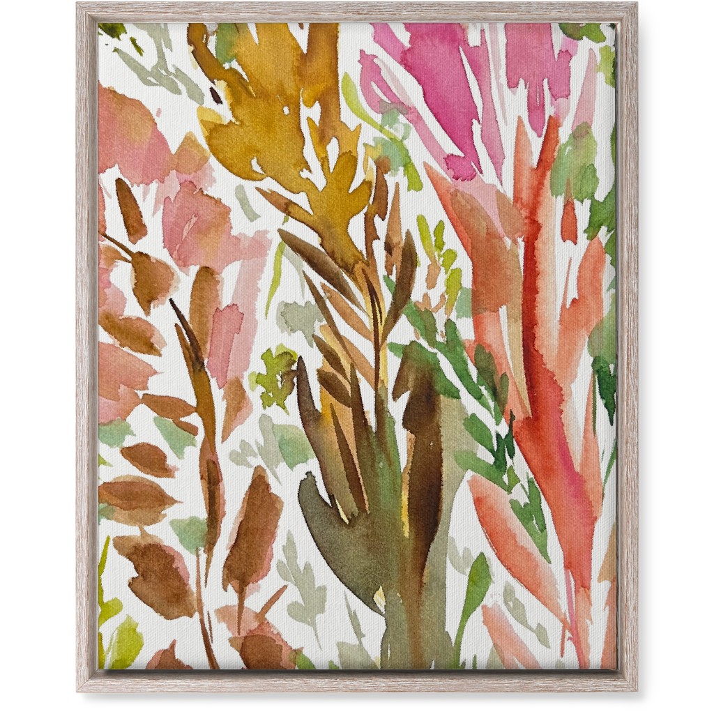 Abstract Garden - Pink Wall Art, Rustic, Single piece, Canvas, 16x20, Multicolor