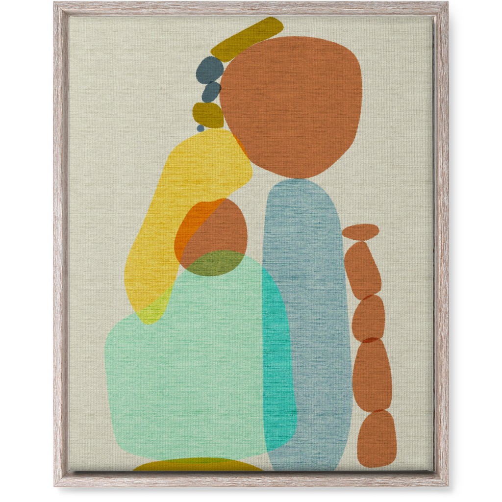 Abstract Vertical Rocks - Multi Wall Art, Rustic, Single piece, Canvas, 16x20, Multicolor