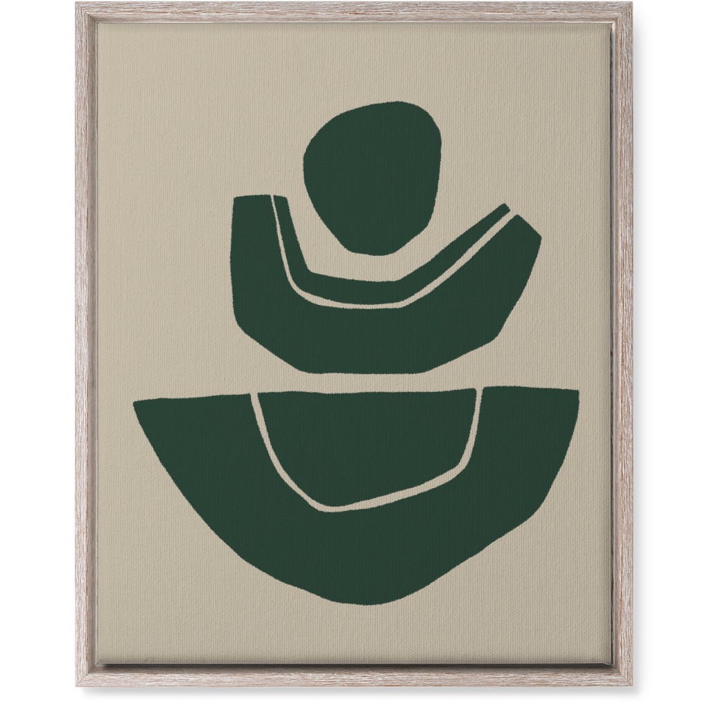 Geometric Abstract Stack Ii Wall Art, Rustic, Single piece, Canvas, 16x20, Green