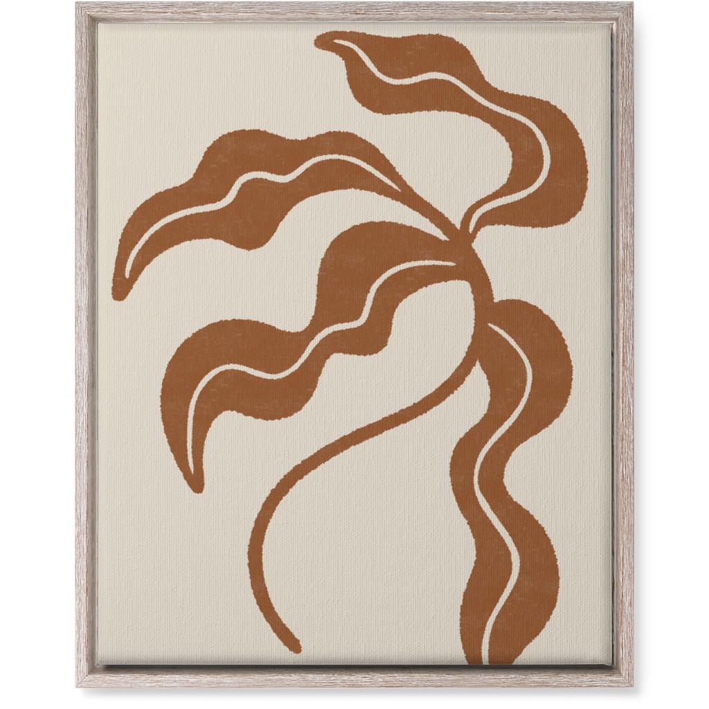 Minimalist Foliage - Neutral Wall Art, Rustic, Single piece, Canvas, 16x20, Beige, Pearl