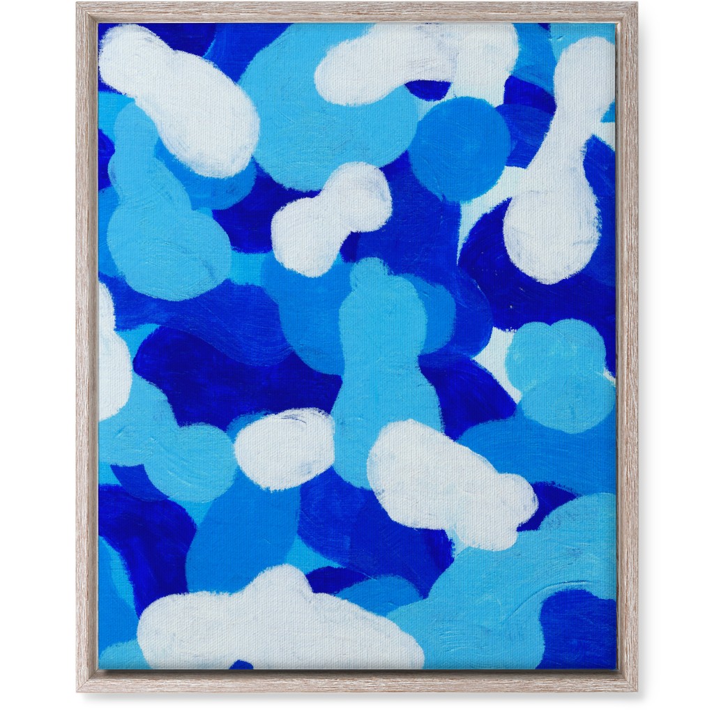 Abstract Cloud - Blue Wall Art, Rustic, Single piece, Canvas, 16x20, Blue, True Blue