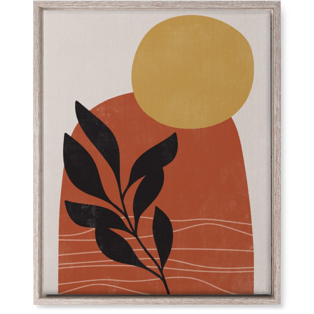 Earthen Plateau - Terracotta Wall Art, Rustic, Single piece, Canvas, 16x20, Orange