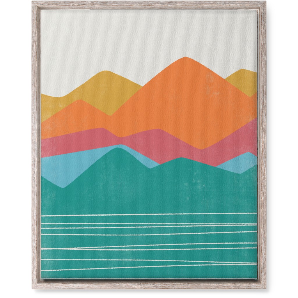 Flourish Abstract Landscape - Multi Wall Art, Rustic, Single piece, Canvas, 16x20, Multicolor