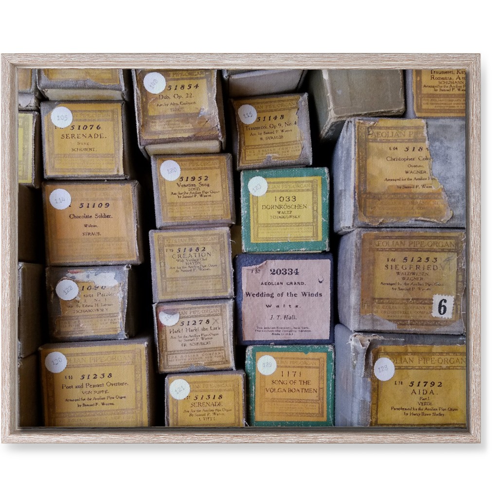 Pipe Organ Music Boxes - Neutral Wall Art, Rustic, Single piece, Canvas, 16x20, Beige, Pearl