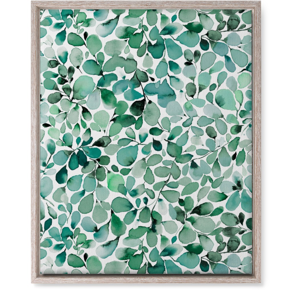 Little Leaves Eucalyptus Foliage - Green Wall Art, Rustic, Single piece, Canvas, 16x20, Green