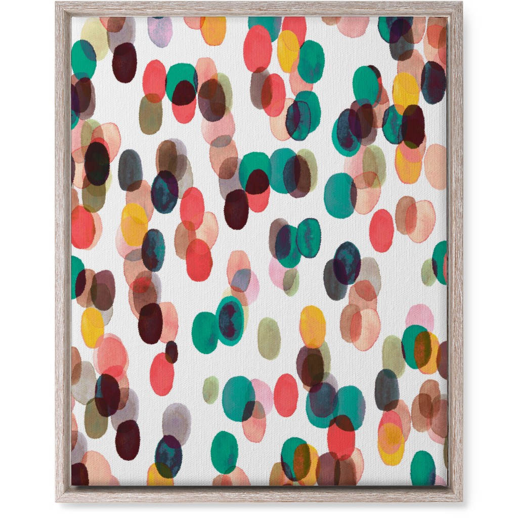 Relaxing Colorful Dots - Multi Wall Art, Rustic, Single piece, Canvas, 16x20, Multicolor