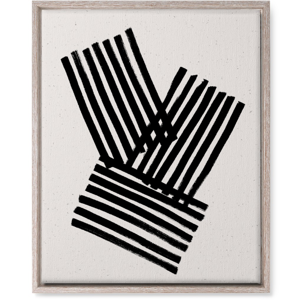 Kimono Stripes - Neutral Wall Art, Rustic, Single piece, Canvas, 16x20, Beige, Pearl