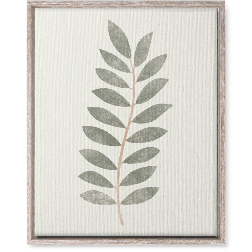 Botanical Leaf Iii Wall Art, Rustic, Single piece, Canvas, 16x20, Green, Sage