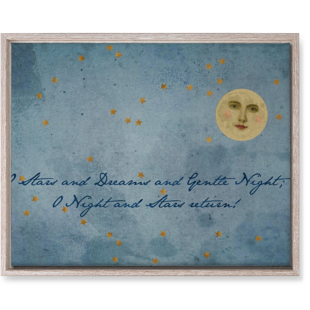 O Night - Blue Wall Art, Rustic, Single piece, Canvas, 16x20, Blue, True Blue