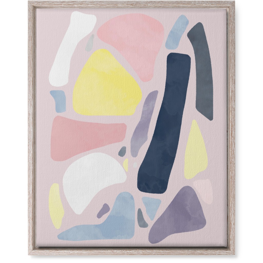 Organic Abstract Shapes - Multi Wall Art, Rustic, Single piece, Canvas, 16x20, Multicolor