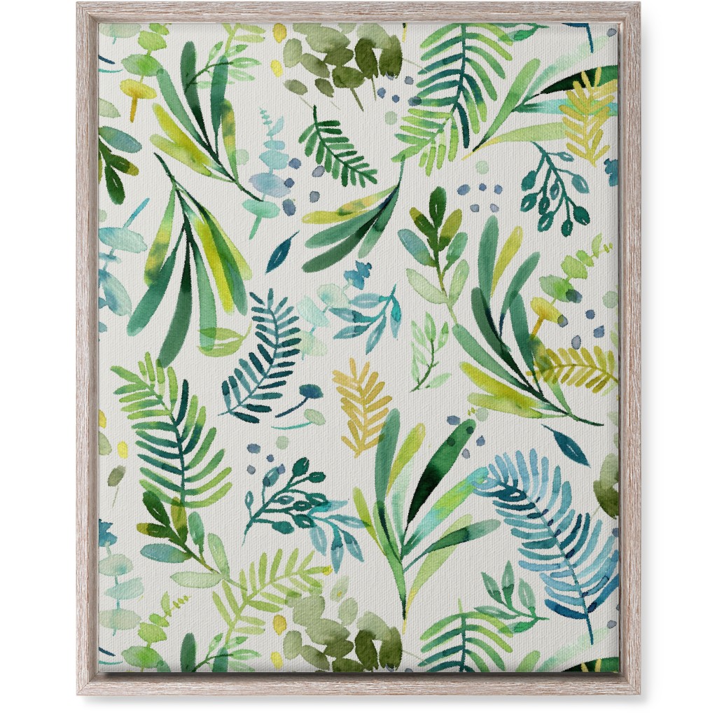 Tuscany Leaves - Green Wall Art, Rustic, Single piece, Canvas, 16x20, Green