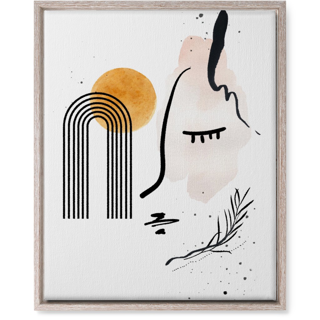 Sun Lady - Neutral Wall Art, Rustic, Single piece, Canvas, 16x20, White