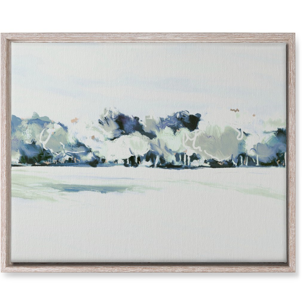 Tree Line Abstract Wall Art, Rustic, Single piece, Canvas, 16x20, Blue, True Blue