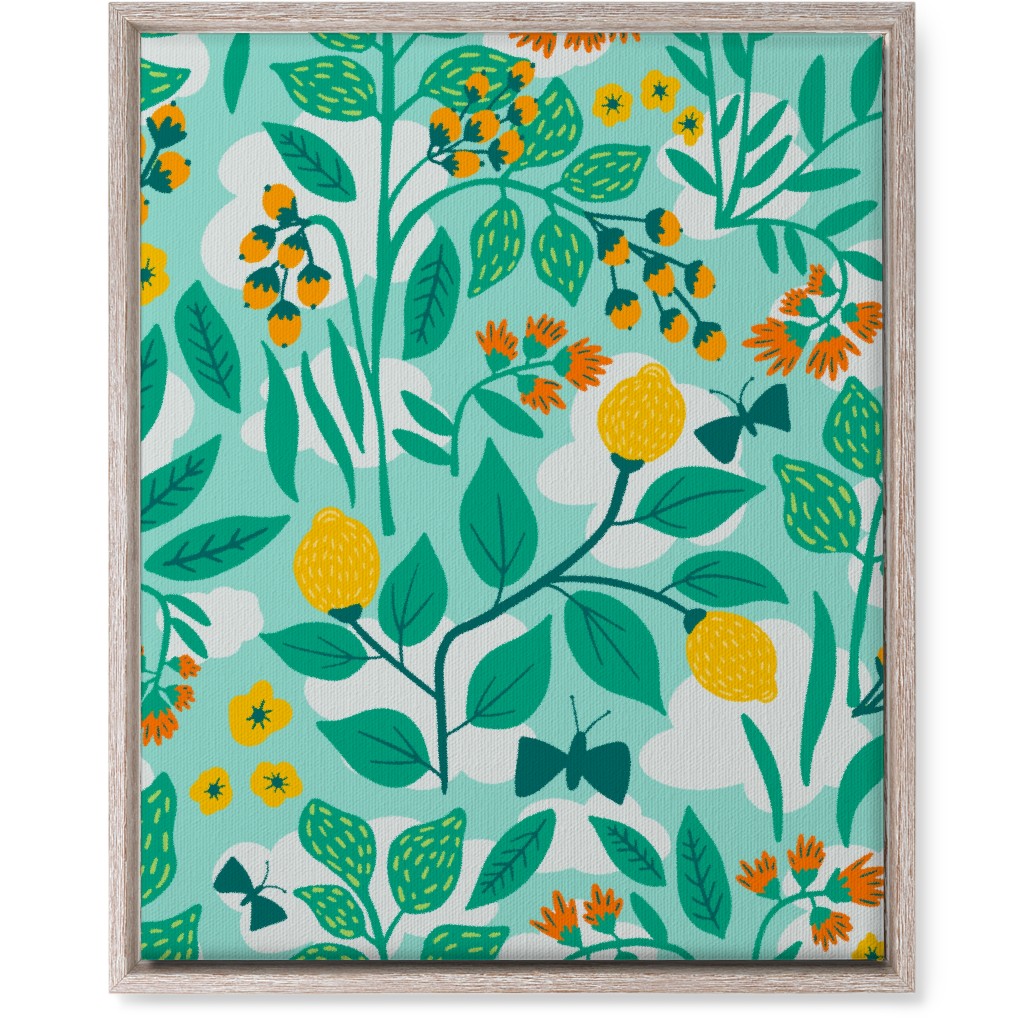 Color Garden - Green Wall Art, Rustic, Single piece, Canvas, 16x20, Green